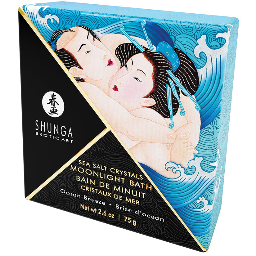 Shunga Moonlight Bath Sea Salt Crystals-Ocean Breeze 2.6oz - UABDSM