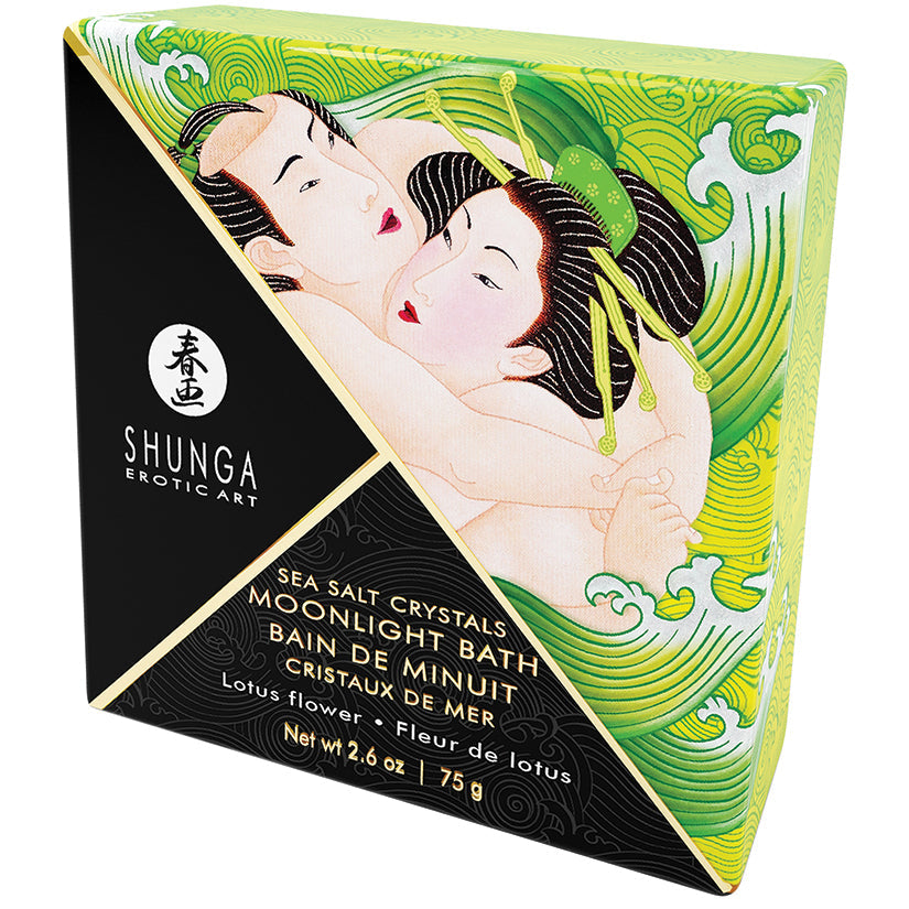 Shunga Moonlight Bath Sea Salt Crystals--Lotus Flower 2.6oz - UABDSM