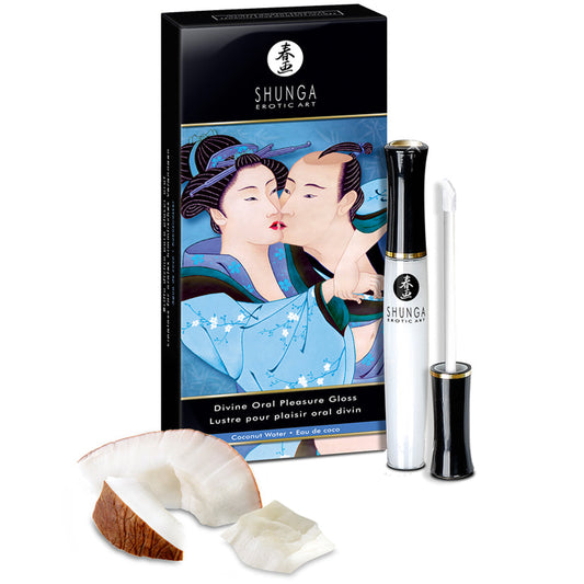 Shunga Divine Oral Pleasure Gloss-Coconut Water - UABDSM