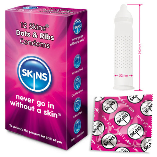 Skins Condoms Dots And Ribs 12 Pack - UABDSM