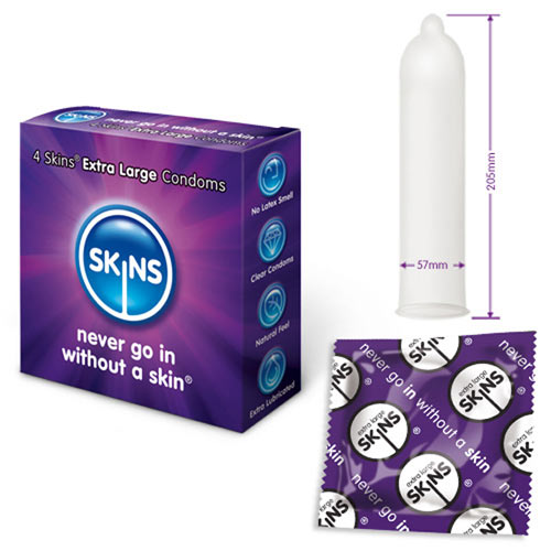 Skins Condoms Extra Large 4 Pack - UABDSM