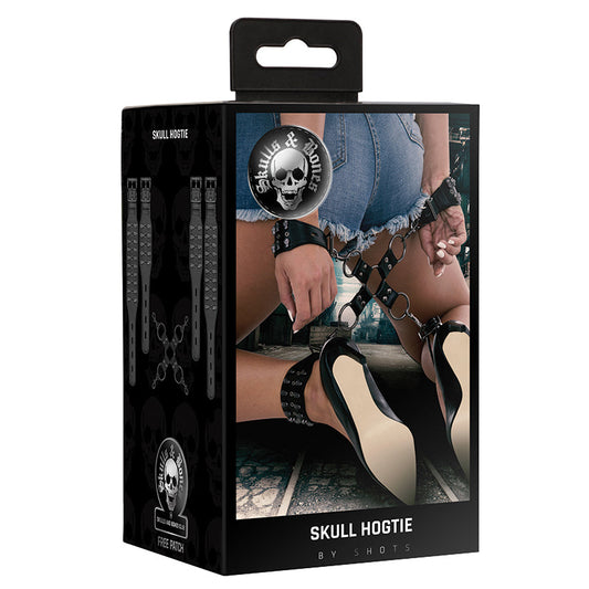 Ouch Skulls & Bones Hogtie With Skulls-Black - UABDSM