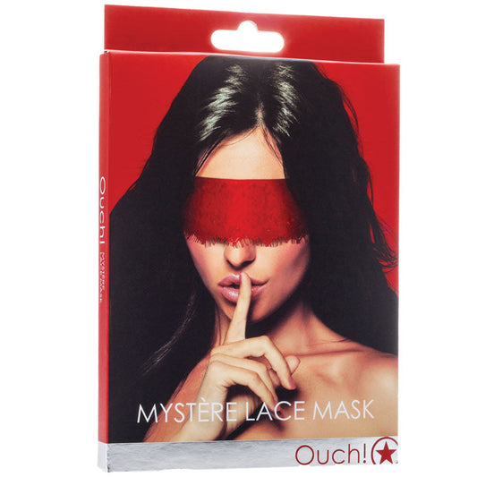Ouch! Myst√®re Lace Mask-Red - UABDSM