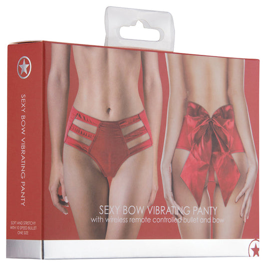 Sexy Bow Vibrating Panty - Red - UABDSM