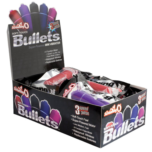 Soft Touch 3 + 1 Bullets - 20 Count Pop Box Display - Assorted Colors - UABDSM