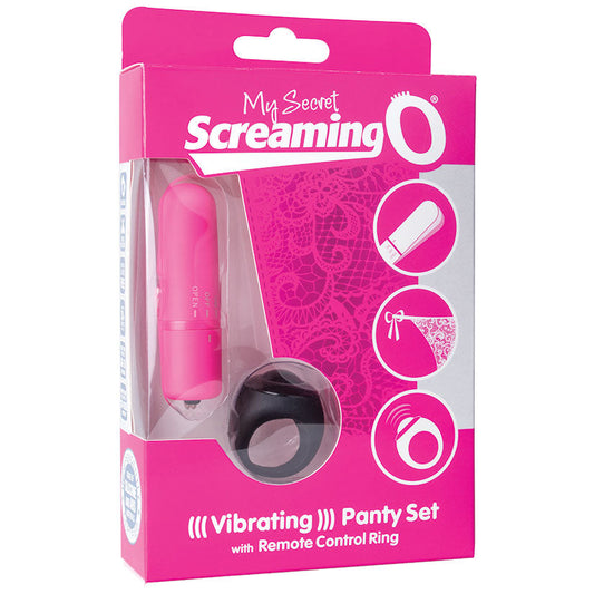 My Secret Screaming O Vibrating Panty Set - Pink - Each - UABDSM