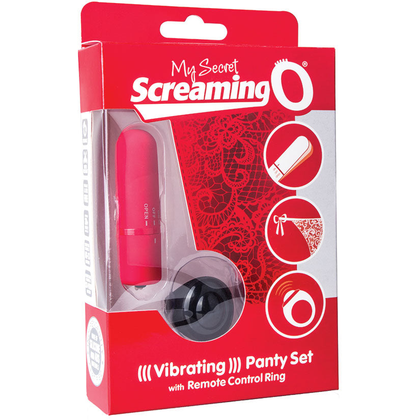 My Secret Screaming O Vibrating Panty Set - Red - Each - UABDSM