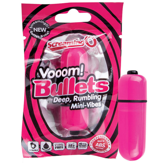 Vooom Bullets Mini-Vibes - Each - Strawberry - UABDSM