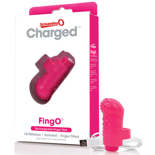 Charged Fingo Rechargeable Finger Vibe - Pink - UABDSM