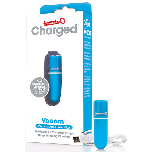 Charged Vooom Rechargeable Bullet Vibe - Blue - UABDSM