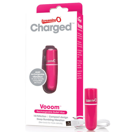 Charged Vooom Rechargeable Bullet Vibe - Pink - UABDSM