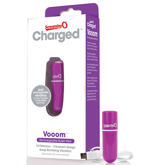 Charged Vooom Rechargeable Bullet Vibe - Purple - UABDSM
