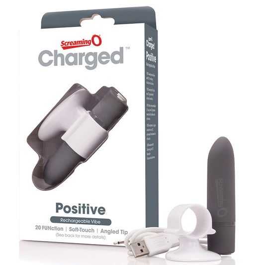 Charged Positive Rechargeable Vibe - Grey - UABDSM