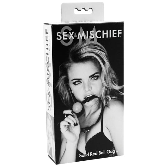 Sex and Mischief Solid Ball Gag - Red - UABDSM