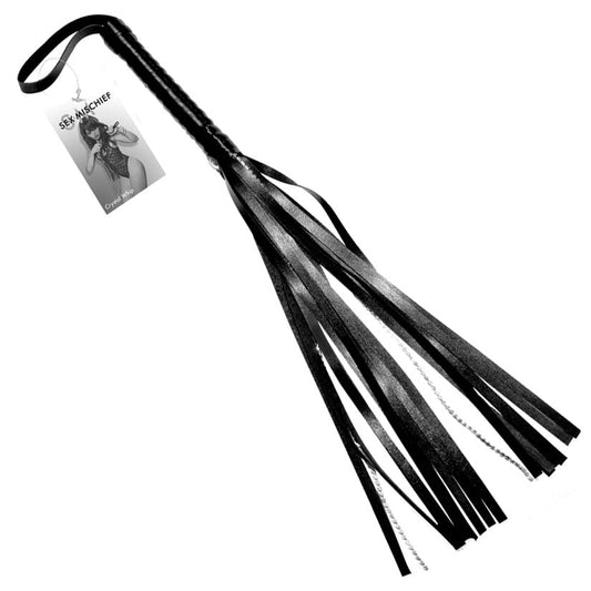 Sex and Mischief Crystal Whip - Black - UABDSM