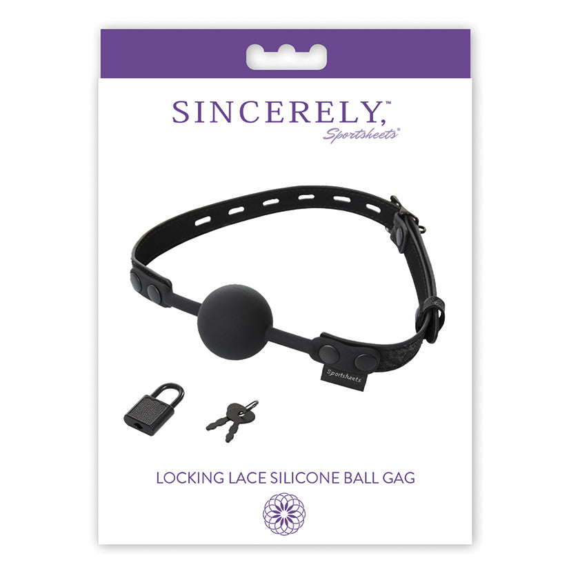 Sincerely Locking Lace Ball Gag - UABDSM