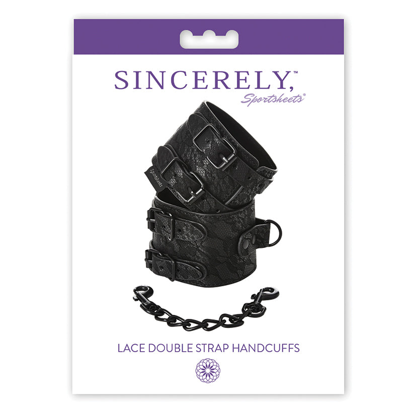 Sincerely Lace Double Strap Hand Cuffs - UABDSM