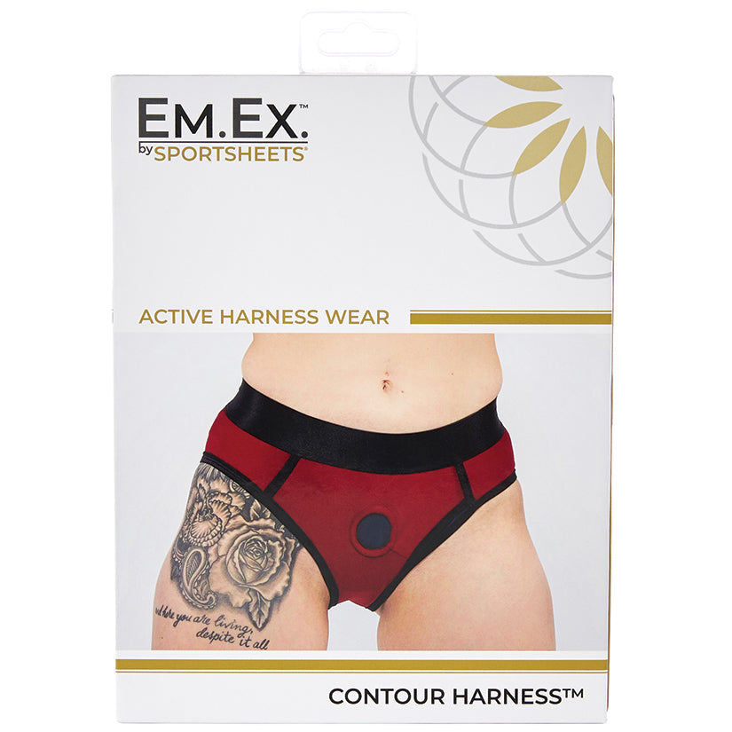 Em.Ex Contour Harness-Burgundy S - UABDSM