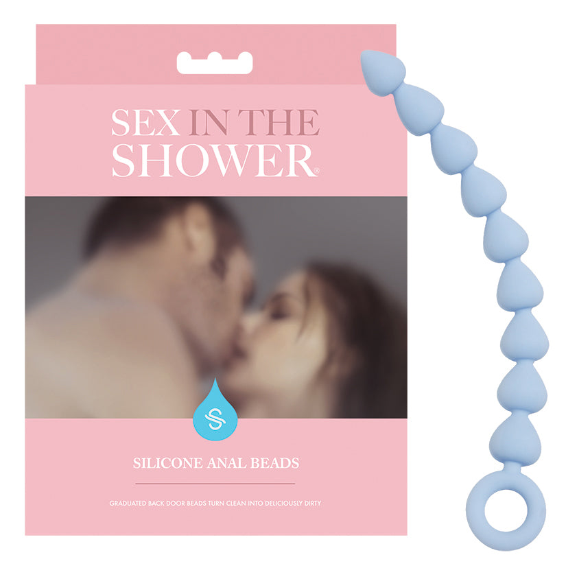 Sex In the Shower Silicone Anal Beads-Blue - UABDSM