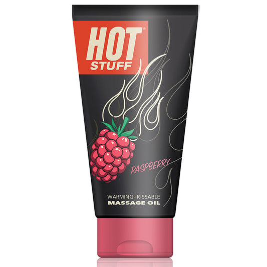 Hot Stuff Warming Massage Oil - Raspberry- 6 Fl. Oz. Tube - UABDSM