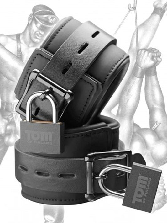 Tom Of Finland Neoprene Wrist Cuffs W/ Locks - UABDSM