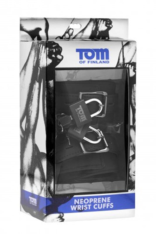 Tom Of Finland Neoprene Wrist Cuffs W/ Locks - UABDSM