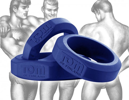 Tom Of Finland 3 Piece Silicone Cock Ring Set - UABDSM