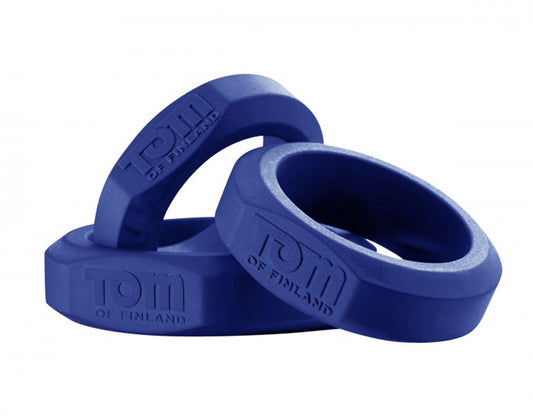 Tom Of Finland 3 Piece Silicone Cock Ring Set - UABDSM