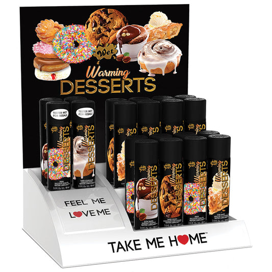 Wet Warming Desserts 4 Free Testers and Countertop Display With 16 Wet Warming Desserts 3 Fl Oz - UABDSM