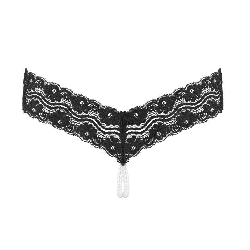 Underneath - Crotchless Mira G-string With Pearl Chain - UABDSM