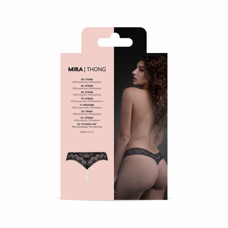 Underneath - Crotchless Mira G-string With Pearl Chain - UABDSM