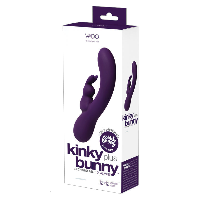 Vedo Kinky Bunny Plus Rechargeable Dual Vibe-Deep Purple - UABDSM