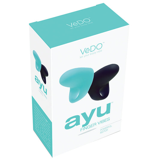 VeDO Ayu Finger Vibe-Black/Tease Me Turquoise (Set of 2) - UABDSM