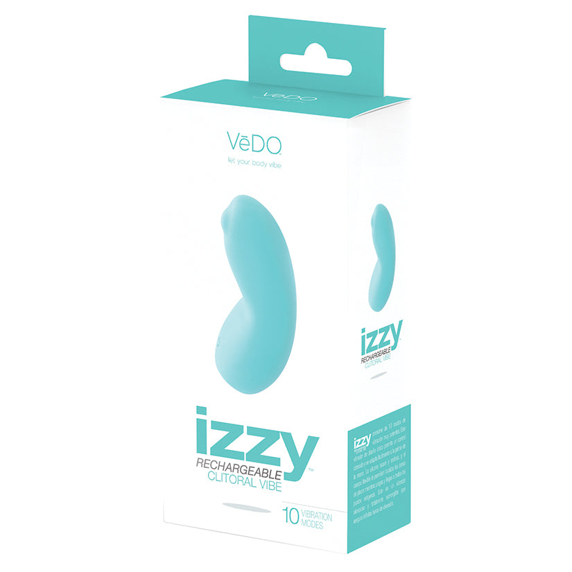 Vedo Izzy Rechargeable Clitoral Vibe-Turquoise - UABDSM