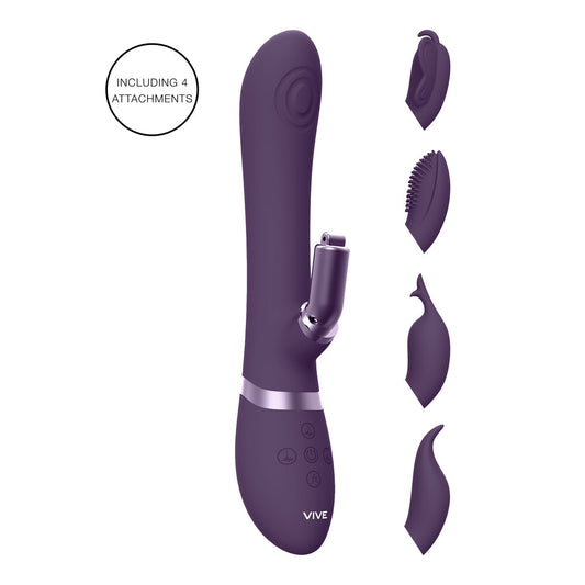 Vive Etsu Interchangeable Rabbit Vibrator Purple - UABDSM