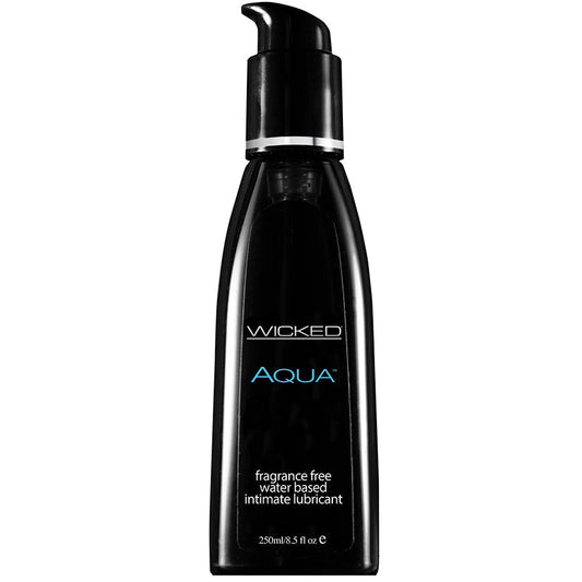 Wicked Aqua Fragrance Free Water-Based Lubricant - 8.5 Fl. Oz. / 250 ml - UABDSM
