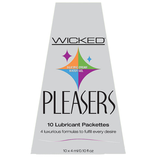 Pleasers - 12 Piece Display - Each Containing 10 Lubricant Packettes - UABDSM