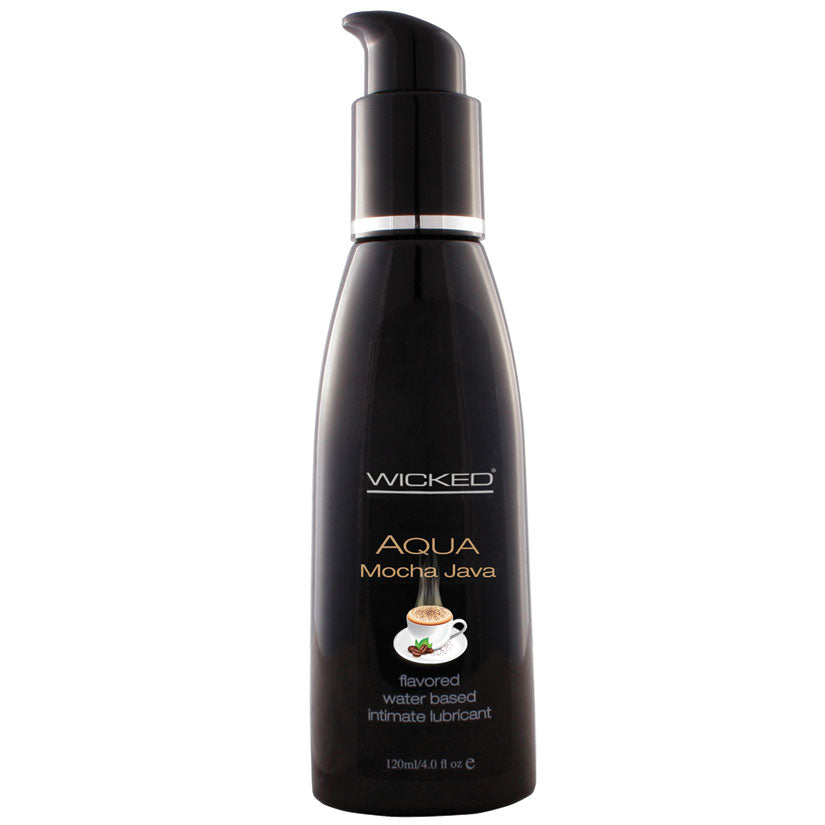 Aqua Mocha Java Flavored Water-Based Lubricant - 4 Oz. - UABDSM