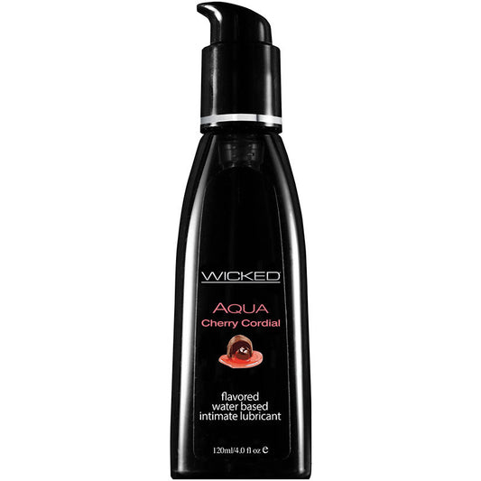 Aqua Cherry Cordial Water- Based Lubricant - 4 Oz. - UABDSM