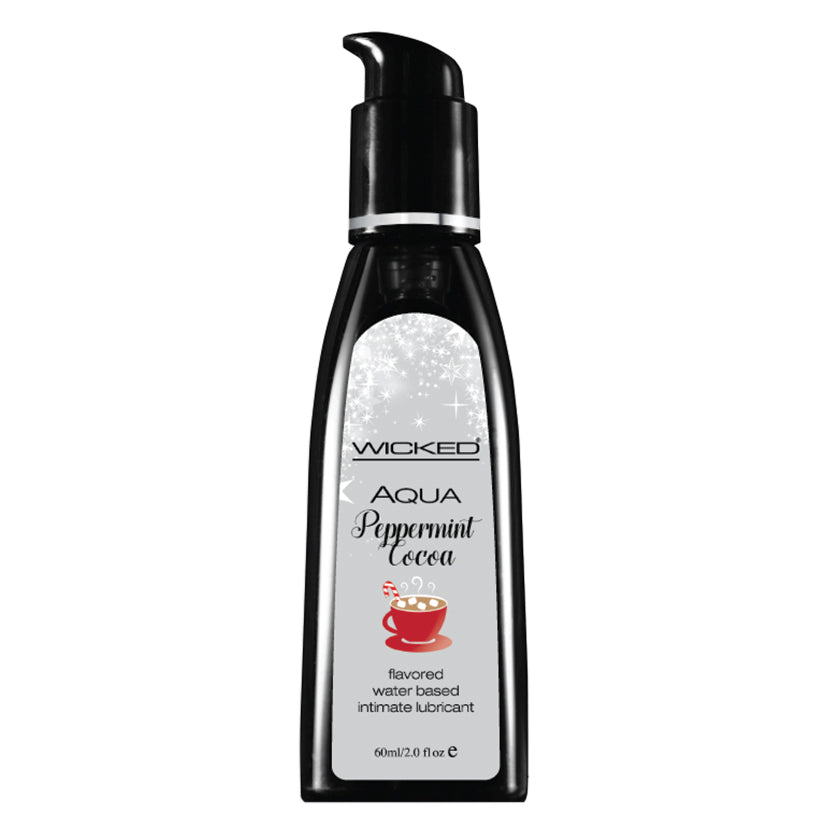 Aqua Peppermint Cocoa Flavored Water Based Lubricant - 2 Oz. - UABDSM