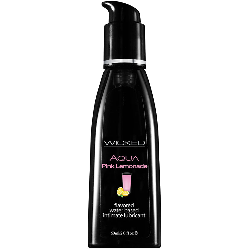 Aqua Pink Lemonade Flavored Water Based  Lubricant - 2 Oz. / 60 ml - UABDSM