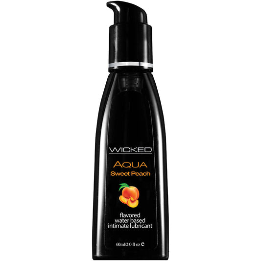 Aqua Sweet Peach Flavored Water Based Lubricant -  2 Oz. / 60 ml - UABDSM