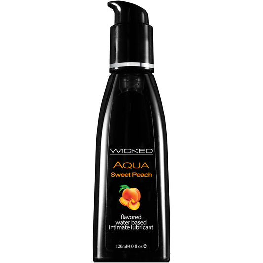 Aqua Sweet Peach Flavored Water Based Lubricant -  4 Oz. / 120 ml - UABDSM
