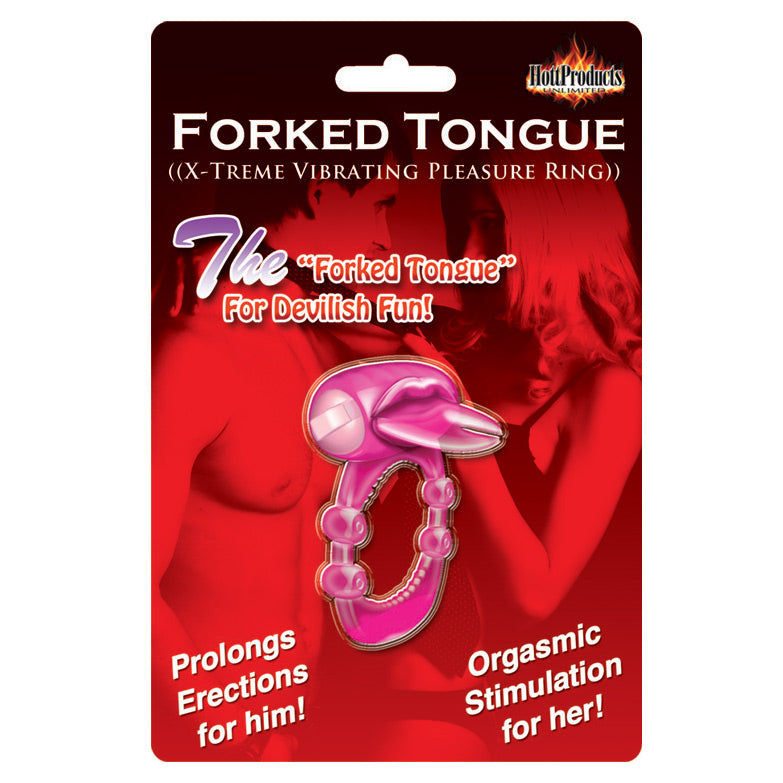 Forked Tongue Vibrating Silicone Cock Ring - UABDSM