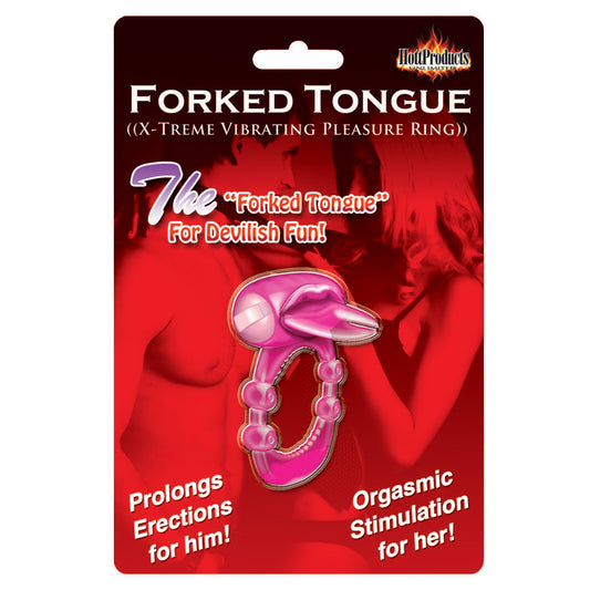 Forked Tongue Vibrating Silicone Cock Ring - UABDSM