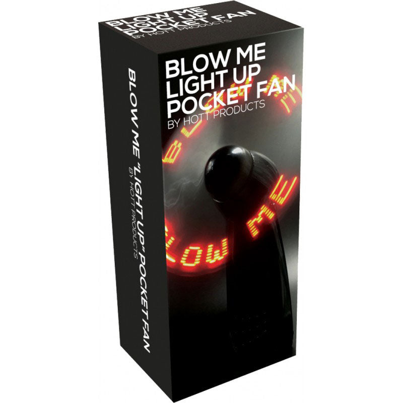 Blow Me Light Up Pocket Fan Black - UABDSM