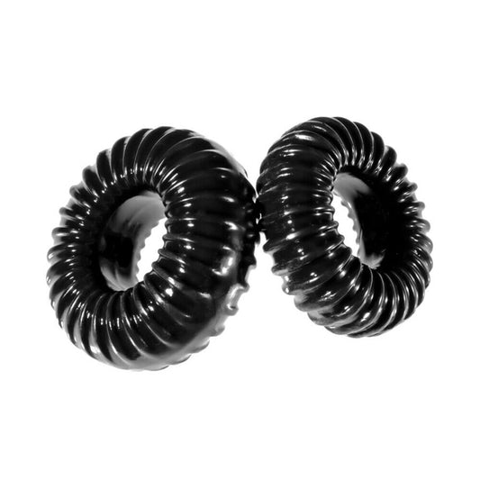 Perfect Fit XPlay Gear Slim Ribbed Cock Rings 2 Pack - UABDSM