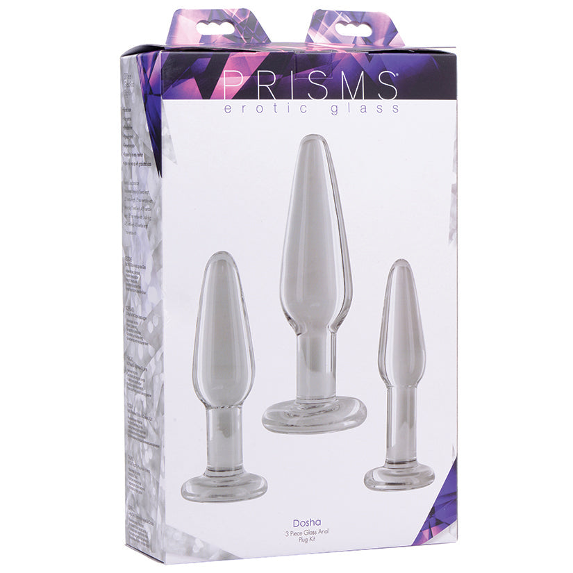 Dosha 3 Piece Glass Anal Plug Kit - UABDSM