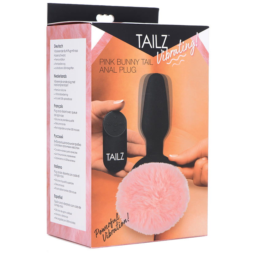 Tailz Vibrating Bunny Tail-Pink - UABDSM