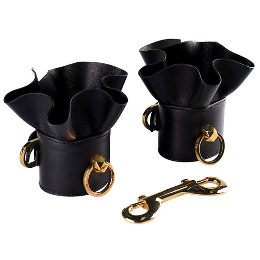 Zalo & Upko Dolll Series Leather Lacelike Handcuffs - UABDSM